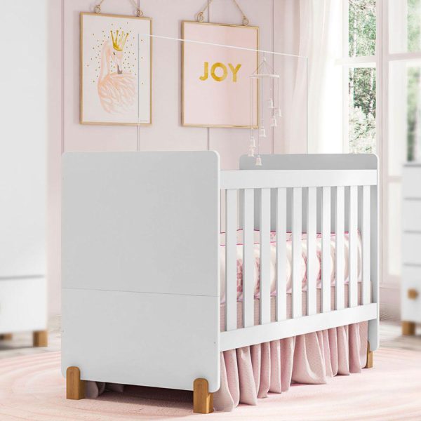 Berço Mini Cama Melody Branco Estrela - Móveis Estrela Baby