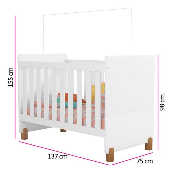 Berço Mini Cama Melody Branco Estrela - Móveis Estrela Baby - Image 5