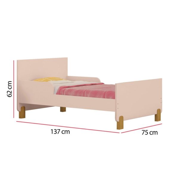 Berço Mini Cama Melody Rosê Estrela - Móveis Estrela Baby - Image 5