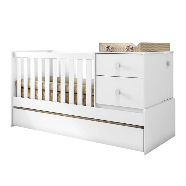Berço Bicama Multifunção Amore Branco Atóxica Móveis Estrela - Image 2