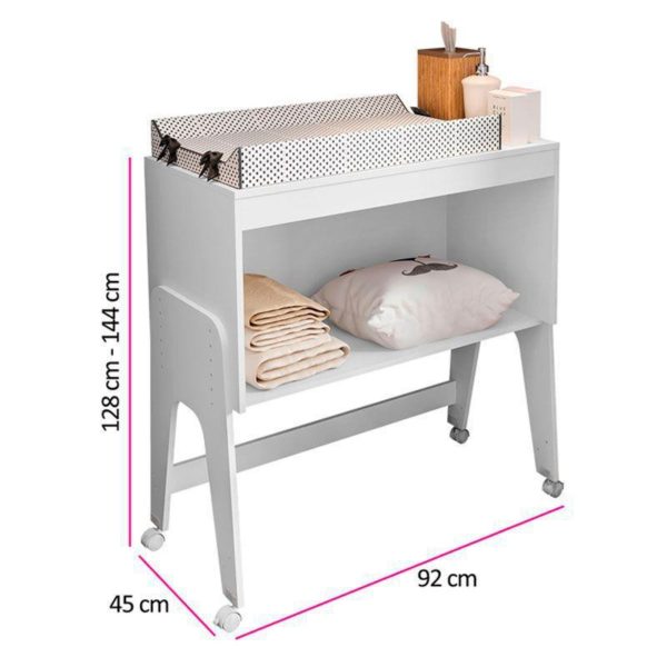 Berço Multifuncional Bedside Amore Móveis Estrela Cor Branco Acetinado - Image 2