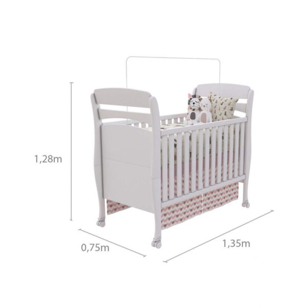 Berço Mini Cama com Suporte Mosquiteiro Crystal - Image 3