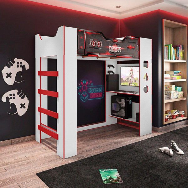 Cama Infantil Gamer Hero com Luz/LED Diversão Pura Magia