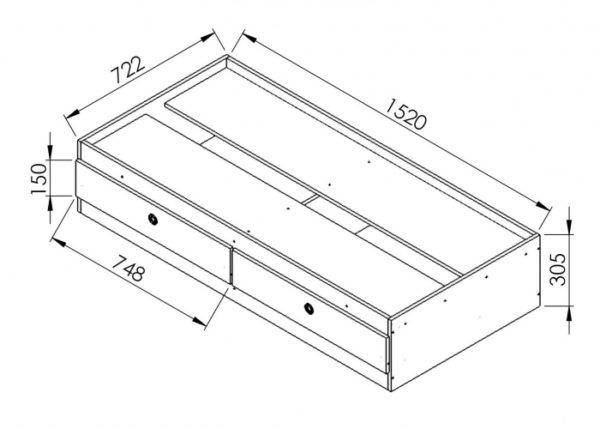 Cama Infantil Com Gavetas Carinho - Image 3