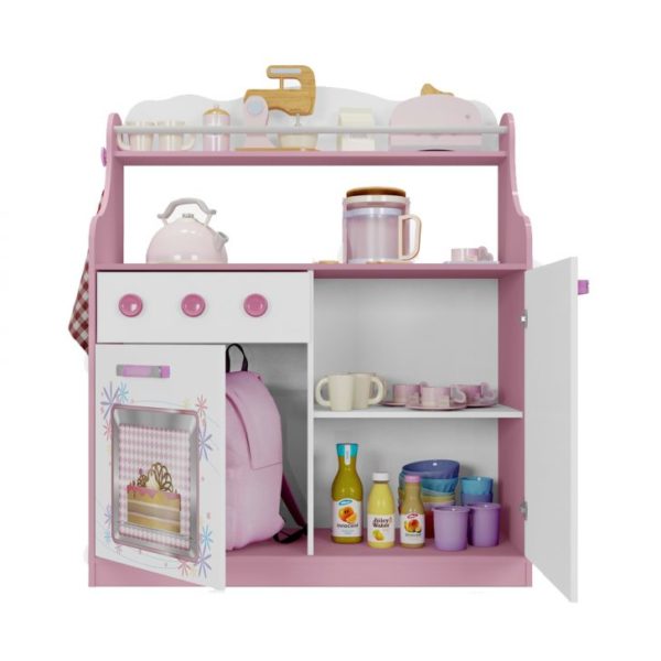 Porta Brinquedos Kitchen Branco /Rosa - Image 3