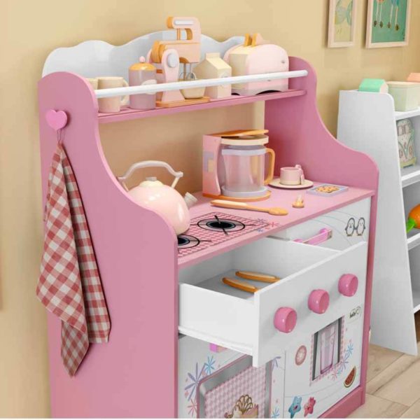 Porta Brinquedos Kitchen Branco /Rosa - Image 2