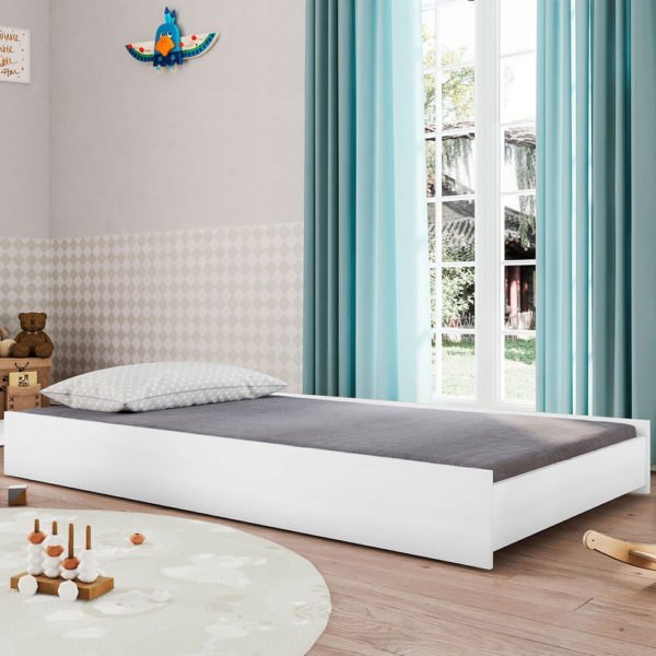Cama Auxiliar Branca Solteiro