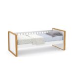 Cama Babá Tutto Laqueado Freijó / Branco Soft  Sem Auxiliar