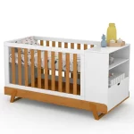 Berço Multifuncional Bkids Branco Freijó/ Eco Wood